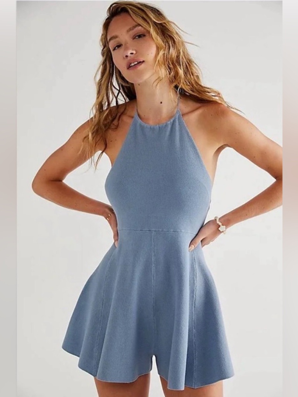 Free People Beach Seashell Sweater Romper